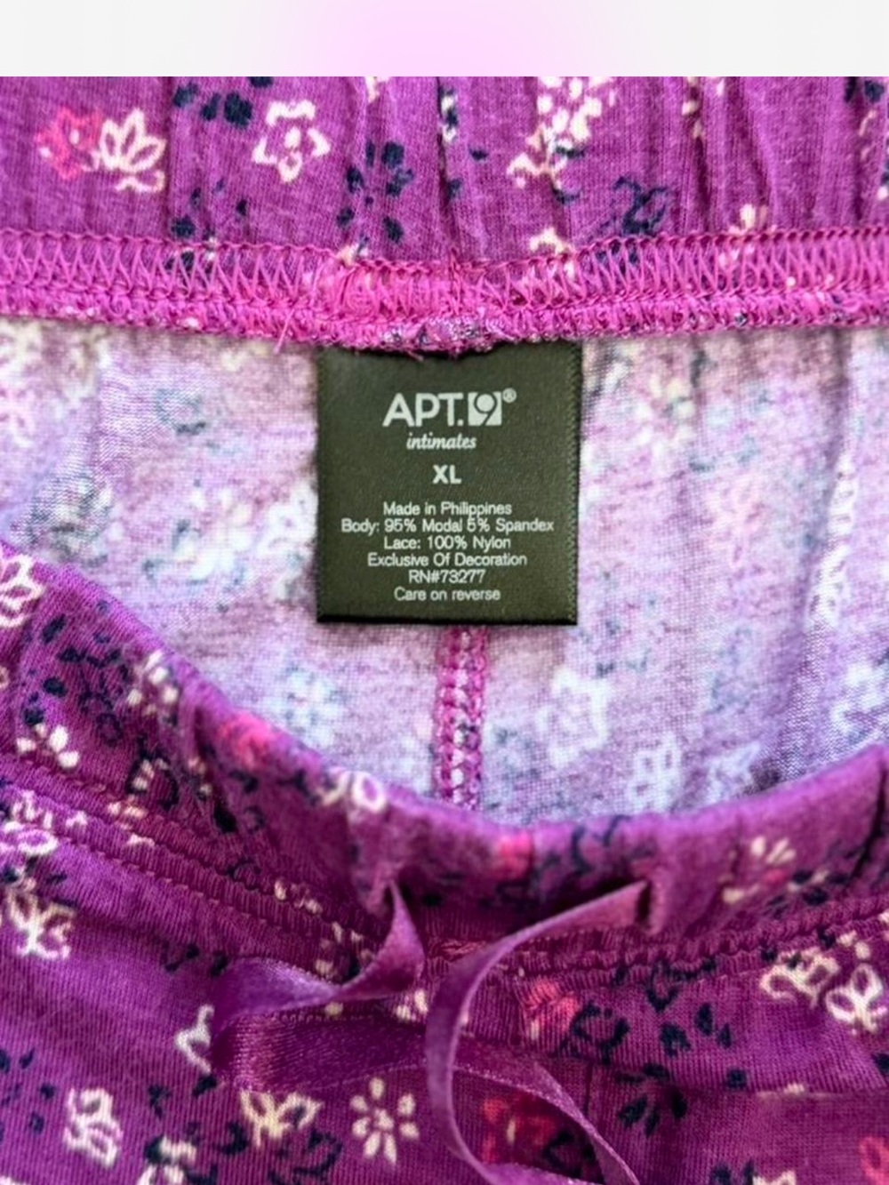 Women's Pink Lace-Back Tank & Print Short Sleep Set - Picture 6 of 7